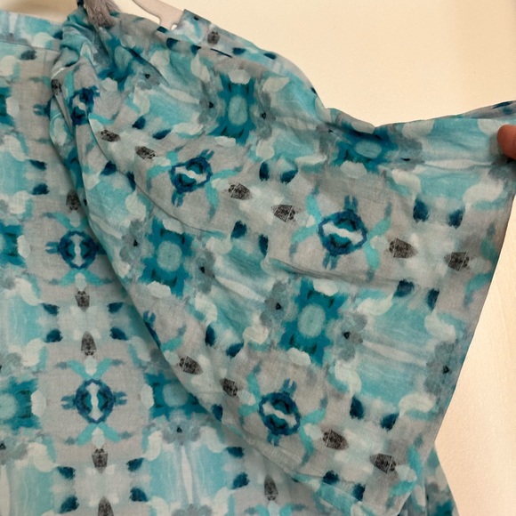 NWOT Laura Park for Annie Selke 100% cotton voile kaftan with slip and carry bag - Picture 4 of 7